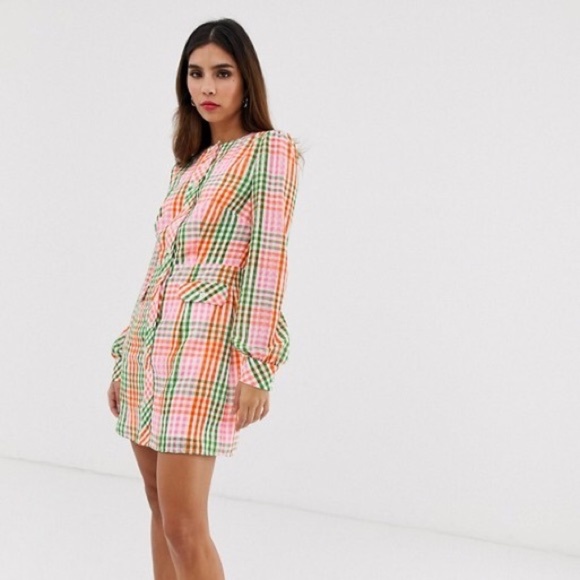 The East Order Romee gingham retro mini dress - Picture 3 of 9